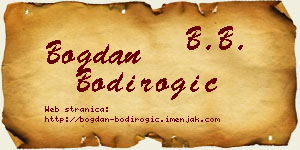 Bogdan Bodirogić vizit kartica